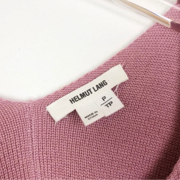 Helmut Lang Drop Shoulder Blush Pink 100% Wool Sweater - Picture 3 of 9